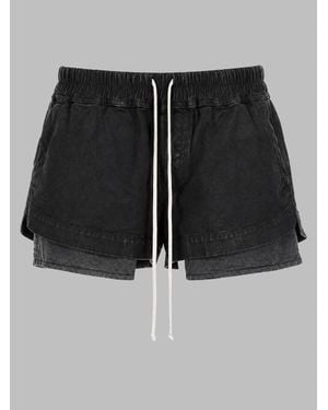 Rick Owens Layered Drawstring Shorts - Black