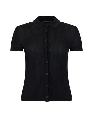 Balenciaga Ribbed Knit Cardigan - Black