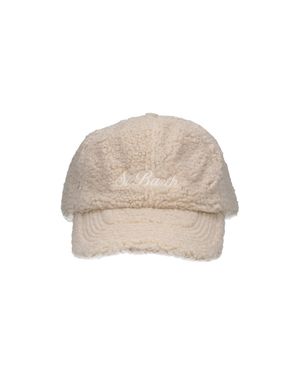 MC2 Saint Barth Faux Shearling Baseball Cap - Natural
