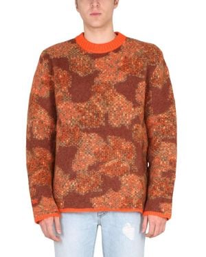 ERL Textured Knit Sweater - Orange