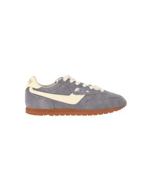 Autry Suede & Leather Low-Top Sneakers - White