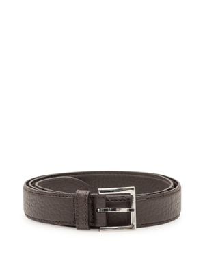 Orciani Classic Leather Belt - Gray