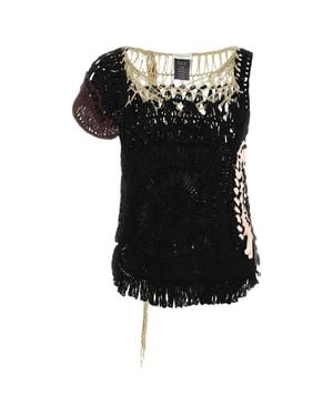 Dries Van Noten Crochet Top - Black
