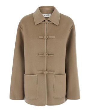 Rohe Wool & Cashmere Classic Collar Button-Front Jacket For - Natural