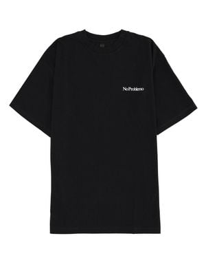 No Problemo T-shirt Con Logo - Black