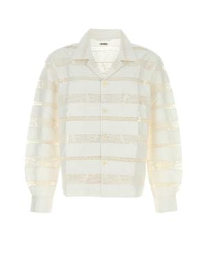 Bode Poplin Shirt - White