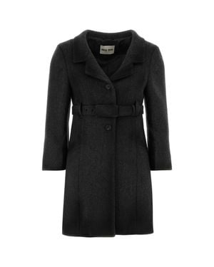 Miu Miu Dark Wool Jacket - Black
