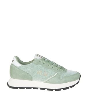 Sun 68 Mini Glitter Textile Sneakers For - Green
