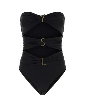 Saint Laurent Stretch Nylon Swimsuit - Black