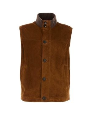 Brioni Vest Pd727 - Brown