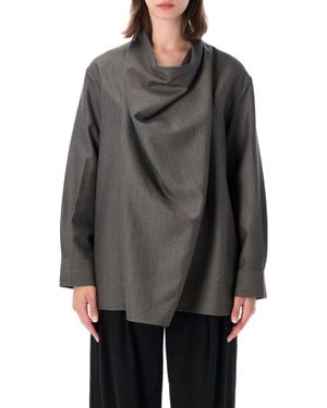 Bottega Veneta Chic Mini Wool-Mohair Blend T-Shirt For - Gray