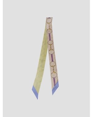 Gucci Chic Bow Illy Equitation Scarf 5/2X120 - White