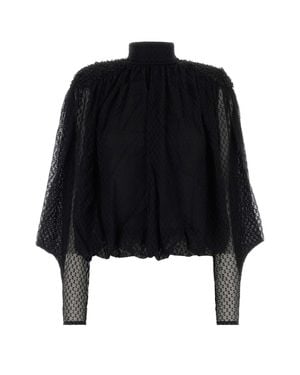 Isabel Marant Stretch Lace Oeste Blouse - Black