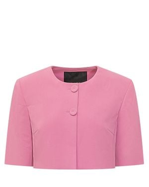 Pinko Stylish Mini Canvas Blazer - Pink