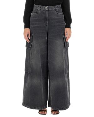 Palm Angels Wide Parachute Jeans - Black