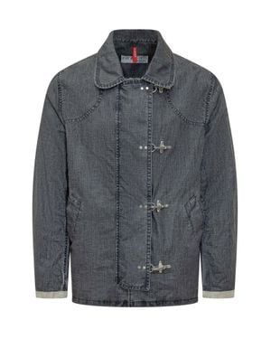 Fay Chic Four-Button Mini Jacket - Gray