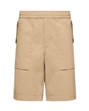 Moncler Technical Froissé Shorts - Natural