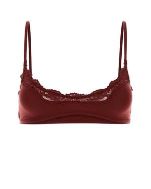 Skims Merlot Stretch Nylon Mini Bra - Red