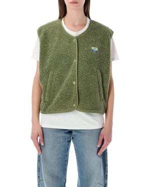 American Vintage Hoktown Fleece Vest - Green