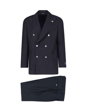 Tombolini Double-Breasted Suit Set - Blue