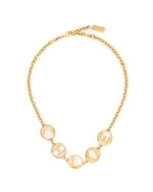 Chloé Adjustable Metal Logo Plate Bracelet - Metallic