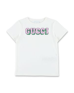 Gucci Classic Logo Mini T-Shirt For Boys - White