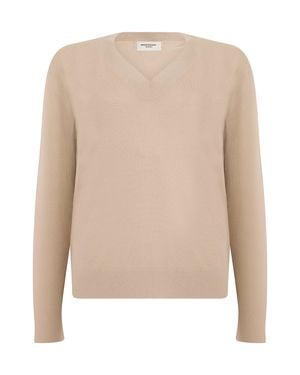 Weekend by Maxmara V-Neck Long-Sleeve Sweater - Natural