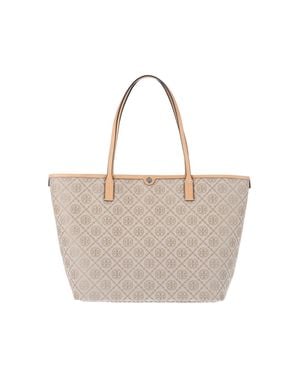 Tory Burch Leather-Trim Crossbody Bag - Natural