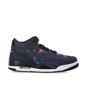 Nike Premium Denim Sneaker With Elephant-Print Overlays And Visible Air Cushioning - Blue