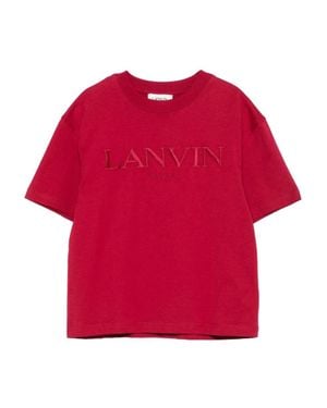 Lanvin Embroidered Logo Short Sleeve Tee