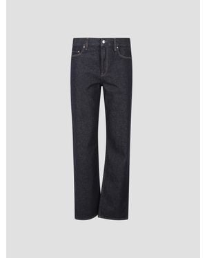 TOTEME Low Straight Denim Pants - Blue