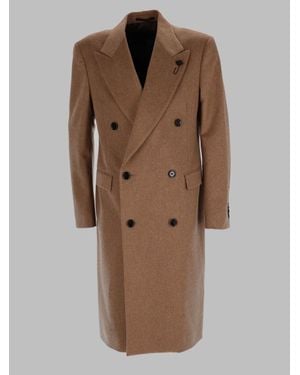 Lardini Tailored Trench Coat With Classic Lapels - Brown