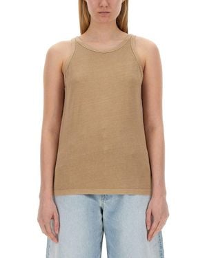 Sportmax Solid Round Neck Top - Blue