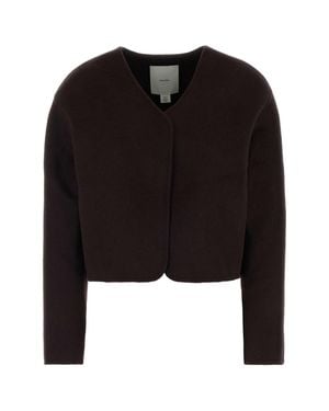 Calvin Klein Dark Brown Wool Blend Blazer - Black