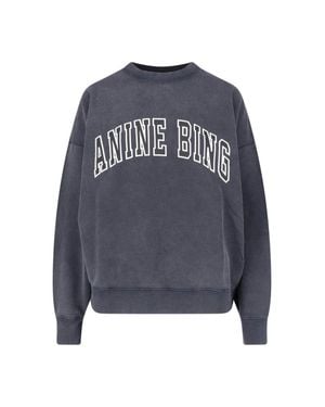 Anine Bing Graphic Crewneck Sweatshirt - Blue