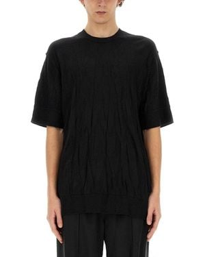 Helmut Lang Crushed-Effect Sweater - Black
