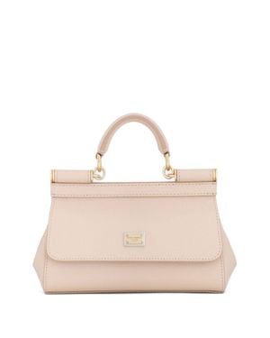 Dolce & Gabbana Sicily Top Handle Mini Handbag - Natural
