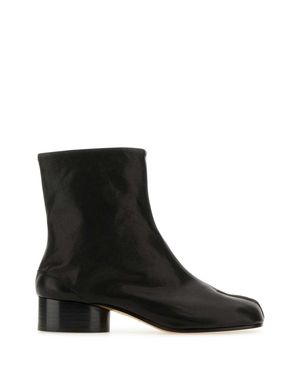 Maison Margiela Nappa Leather Tabi Ankle Boots - Black