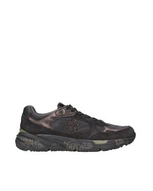 Premiata Low-Top Leather Sneakers - Black