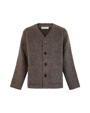 Our Legacy Oversized Cardigan With Buttons - Brown