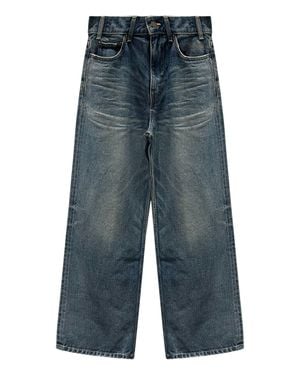 Celine Stone-Washed Cotton Jeans - Blue