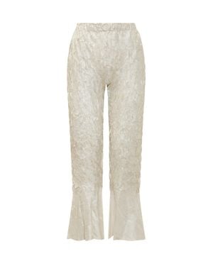 GONGDID DESIGN Elegant Pleated Mini Pants - White