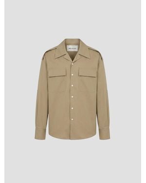 Ami Paris Saharienne Mini Shirt - Natural