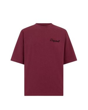 DSquared² 100% Cotton Logo T-Shirt - Red