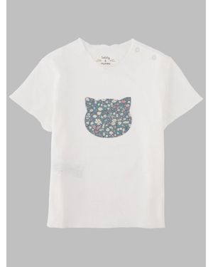 Teddy & Minou Mini 100% Cotton Baby T-Shirt - White