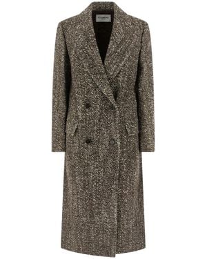 Iceberg Wool-Blend Mini Coat - Gray