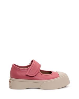 Marni Elevated Mini Leather Sandals - Pink