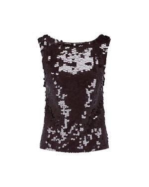 P.A.R.O.S.H. Style Stretch Polyamide Top - Black