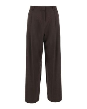 ..,merci Tech Fabric Pants With Side Pockets And Finished Hems - Brown