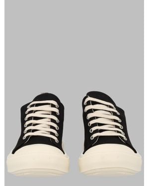 Rick Owens Sleek High-Top Sneakers - Metallic